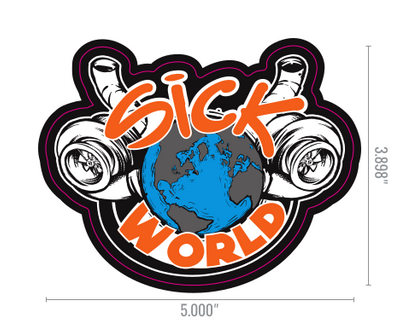 Sick World Sticker