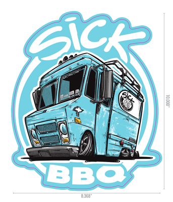 Sick BBQ Truck Sticker