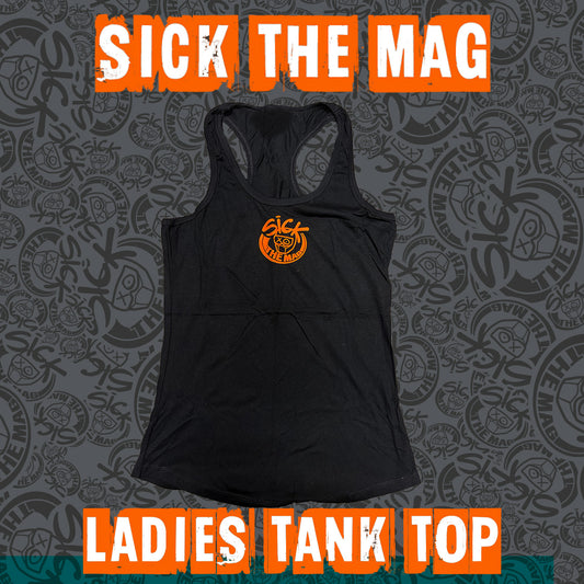 Sick The Mag Ladies Tank Top Black & Orange